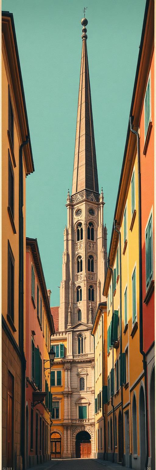 European Travel vertical canvas print collection