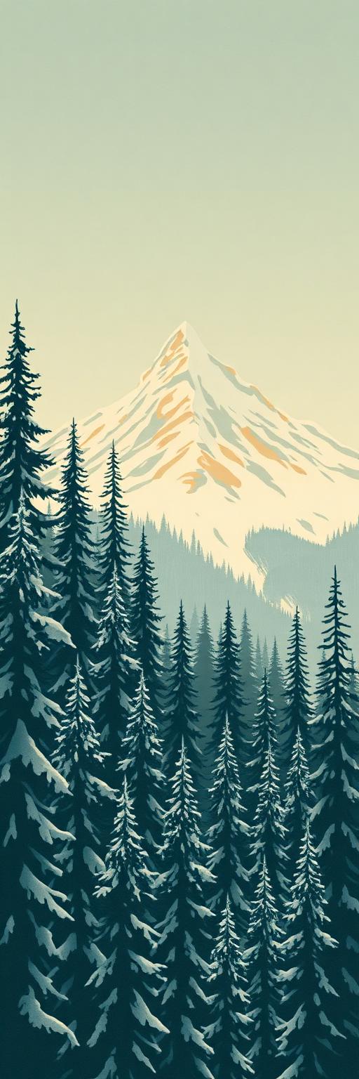 Winter vertical canvas print collection